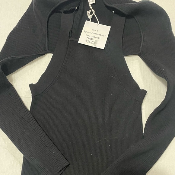 PISTOLA Jolene 2-Piece Knit Tank & Shrug Midnight Black - Picture 4 of 8